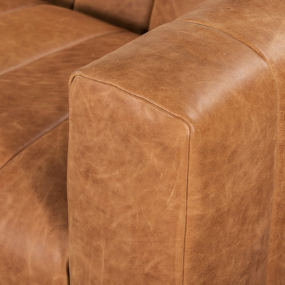 Canapé Canale Poly &amp; Bark - Cuir italien véritable pleine fleur