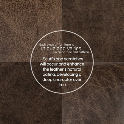 Canapé Canale Poly &amp; Bark - Cuir italien véritable pleine fleur