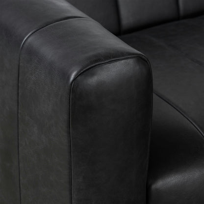 Canapé Canale Poly &amp; Bark - Cuir italien véritable pleine fleur