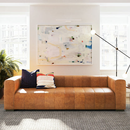 Canapé Canale Poly &amp; Bark - Cuir italien véritable pleine fleur