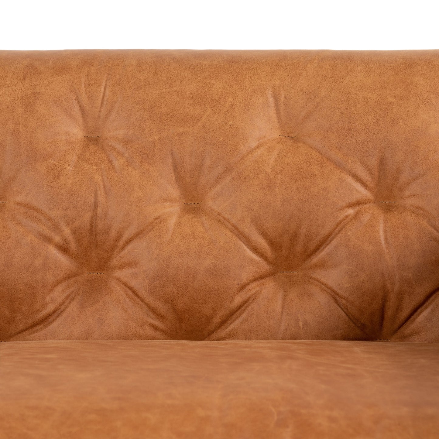 Canapé d'appartement Poly &amp; Bark Essex 74 - Cuir italien véritable pleine fleur