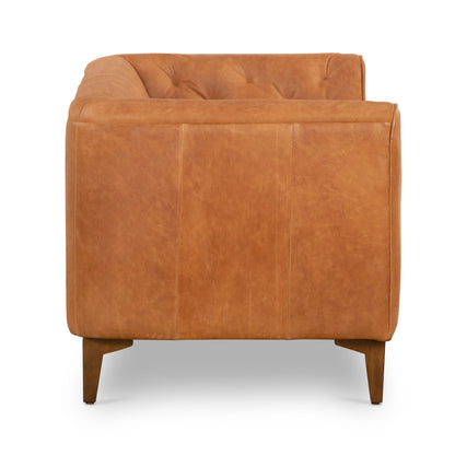 Canapé d'appartement Poly &amp; Bark Essex 74 - Cuir italien véritable pleine fleur