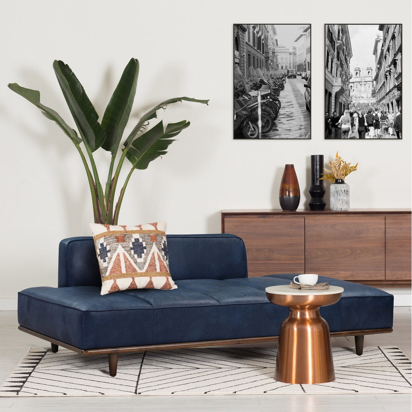 Lit de repos Poly &amp; Bark Jasper - Cuir italien véritable pleine fleur