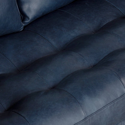 Canapé d'appartement Poly &amp; Bark Napa 72 - Cuir italien véritable pleine fleur