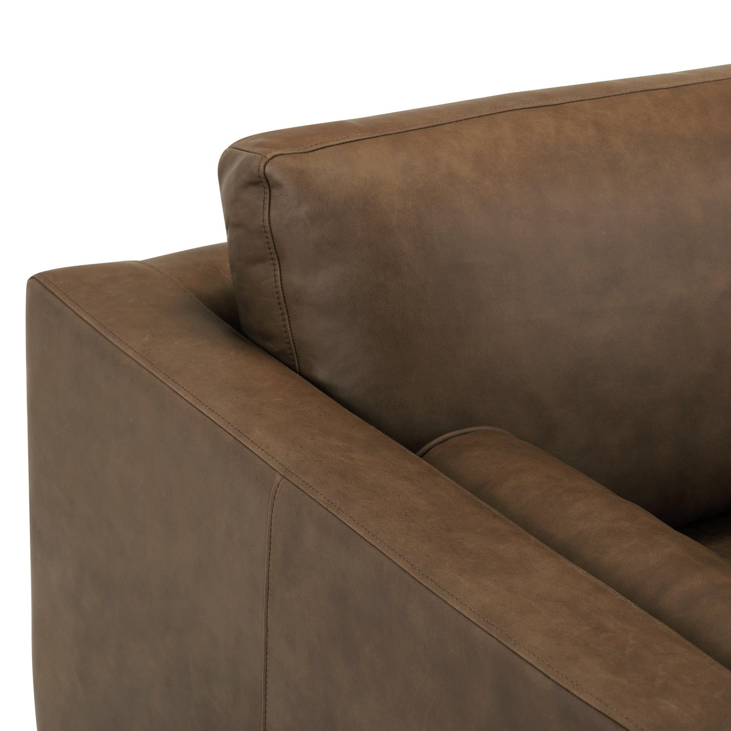 Canapé d'appartement Poly &amp; Bark Napa 72 - Cuir italien véritable pleine fleur