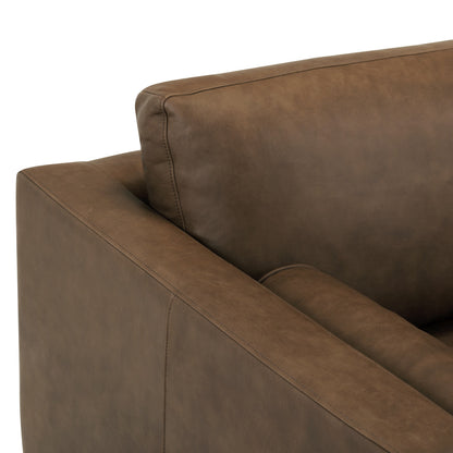 Canapé d'appartement Poly &amp; Bark Napa 72 - Cuir italien véritable pleine fleur