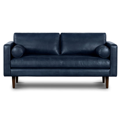 Canapé d'appartement Poly &amp; Bark Napa 72 - Cuir italien véritable pleine fleur