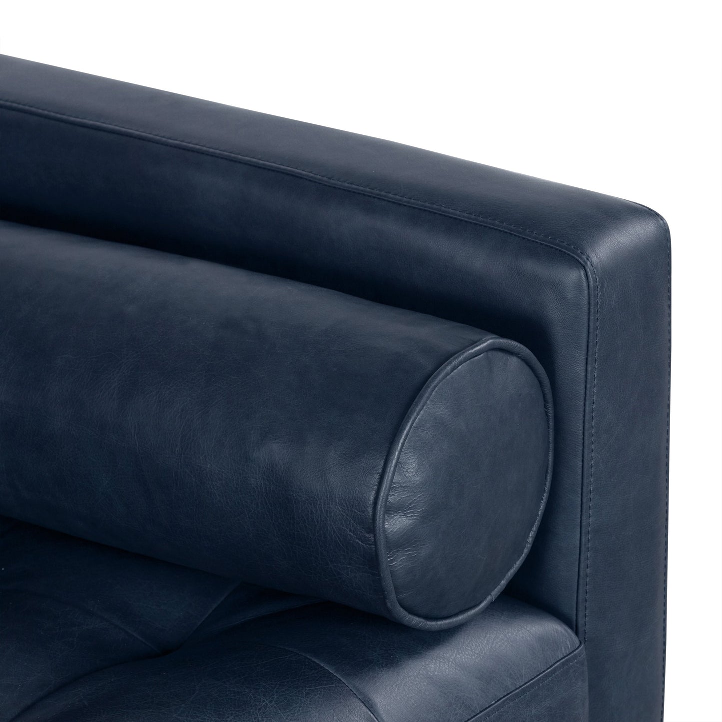 Canapé d'appartement Poly &amp; Bark Napa 72 - Cuir italien véritable pleine fleur