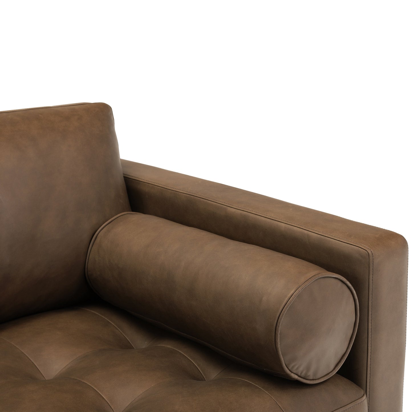 Canapé d'appartement Poly &amp; Bark Napa 72 - Cuir italien véritable pleine fleur