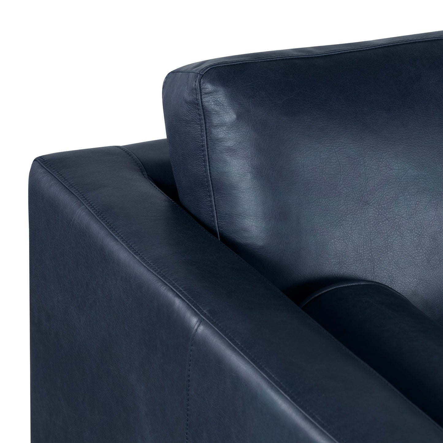 Canapé d'appartement Poly &amp; Bark Napa 72 - Cuir italien véritable pleine fleur