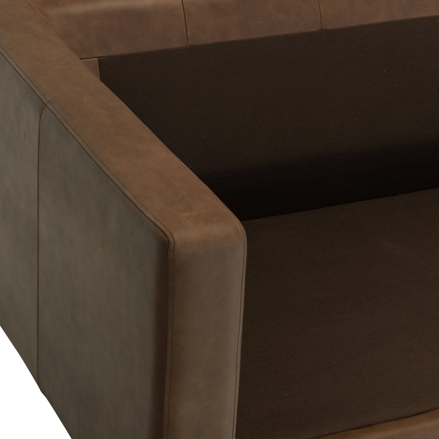 Canapé d'appartement Poly &amp; Bark Napa 72 - Cuir italien véritable pleine fleur