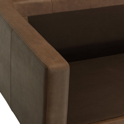 Canapé d'appartement Poly &amp; Bark Napa 72 - Cuir italien véritable pleine fleur