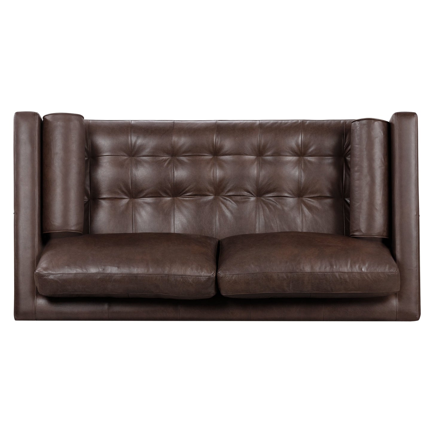 Canapé d'appartement Poly &amp; Bark Napa 72 - Cuir italien véritable pleine fleur