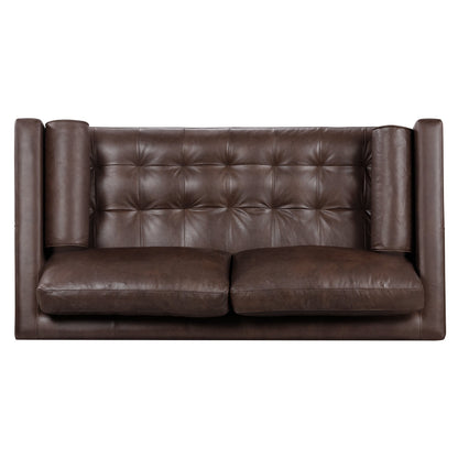 Canapé d'appartement Poly &amp; Bark Napa 72 - Cuir italien véritable pleine fleur