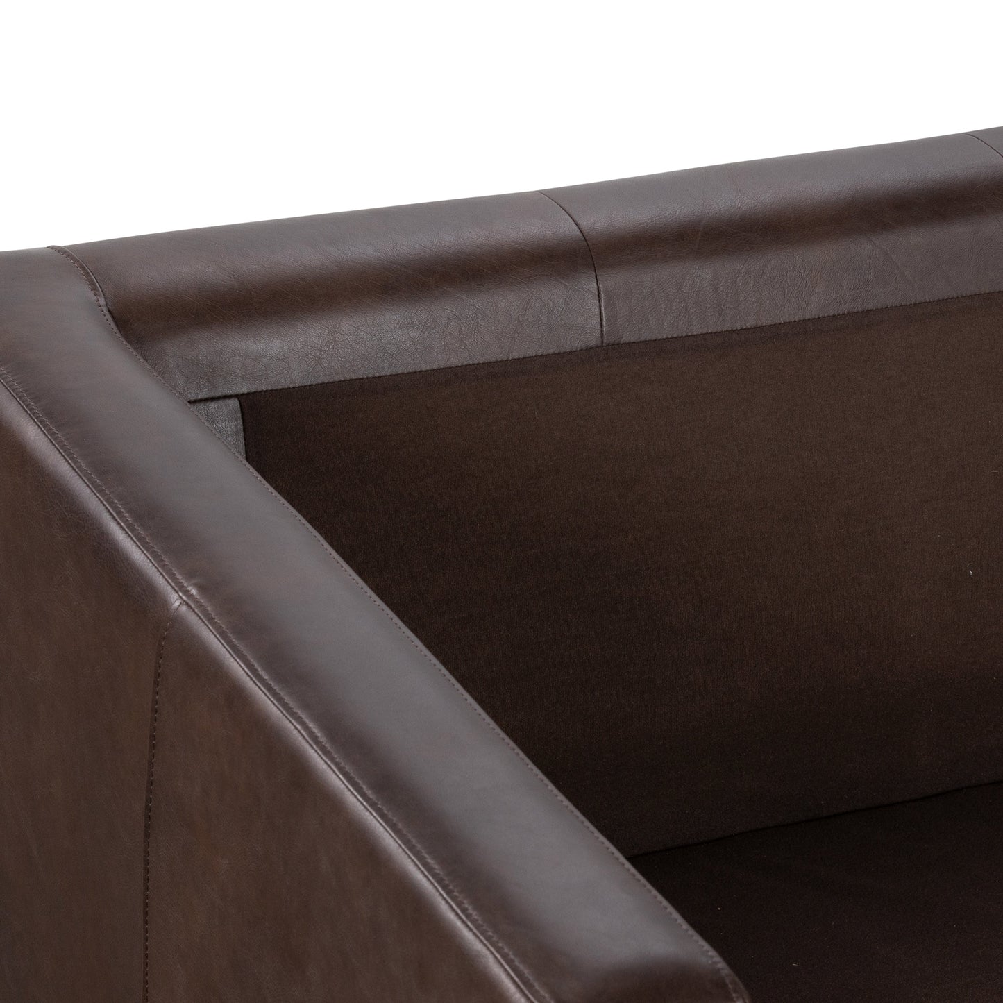 Canapé d'appartement Poly &amp; Bark Napa 72 - Cuir italien véritable pleine fleur