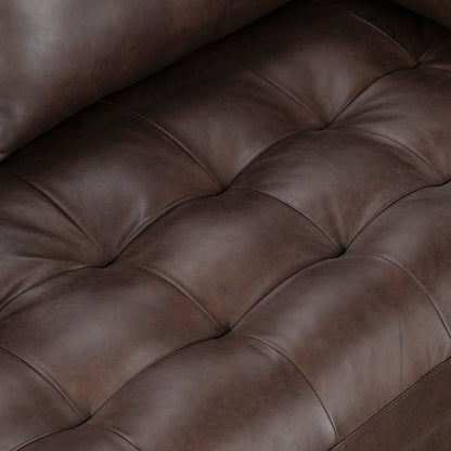 Canapé d'appartement Poly &amp; Bark Napa 72 - Cuir italien véritable pleine fleur