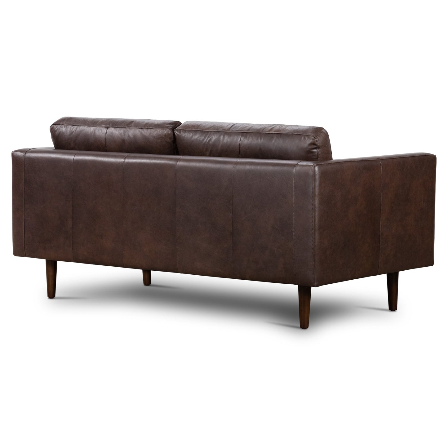 Canapé d'appartement Poly &amp; Bark Napa 72 - Cuir italien véritable pleine fleur