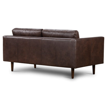 Canapé d'appartement Poly &amp; Bark Napa 72 - Cuir italien véritable pleine fleur