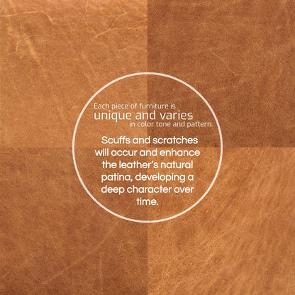 Canapé d'appartement Poly &amp; Bark Napa 72 - Cuir italien véritable pleine fleur