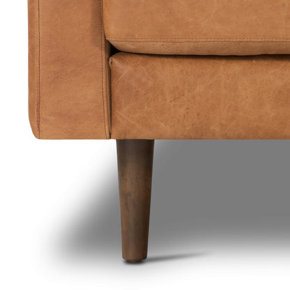 Canapé d'appartement Poly &amp; Bark Napa 72 - Cuir italien véritable pleine fleur