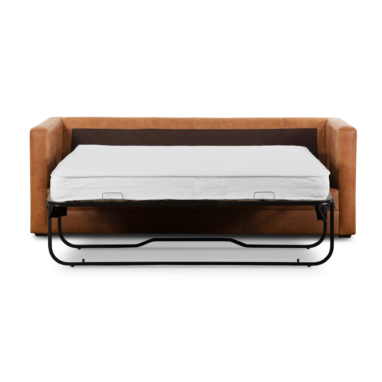 Canapé-lit convertible gigogne en cuir Napa 82 de Poly &amp; Bark - Cuir italien véritable pleine fleur