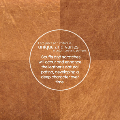 Canapé-lit convertible gigogne en cuir Napa 82 de Poly &amp; Bark - Cuir italien véritable pleine fleur