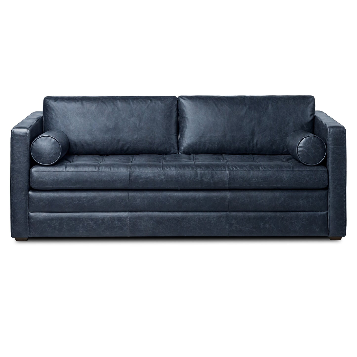 Canapé-lit convertible gigogne en cuir Napa 82 de Poly &amp; Bark - Cuir italien véritable pleine fleur