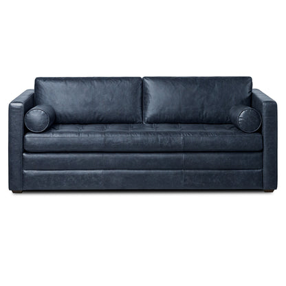 Canapé-lit convertible gigogne en cuir Napa 82 de Poly &amp; Bark - Cuir italien véritable pleine fleur