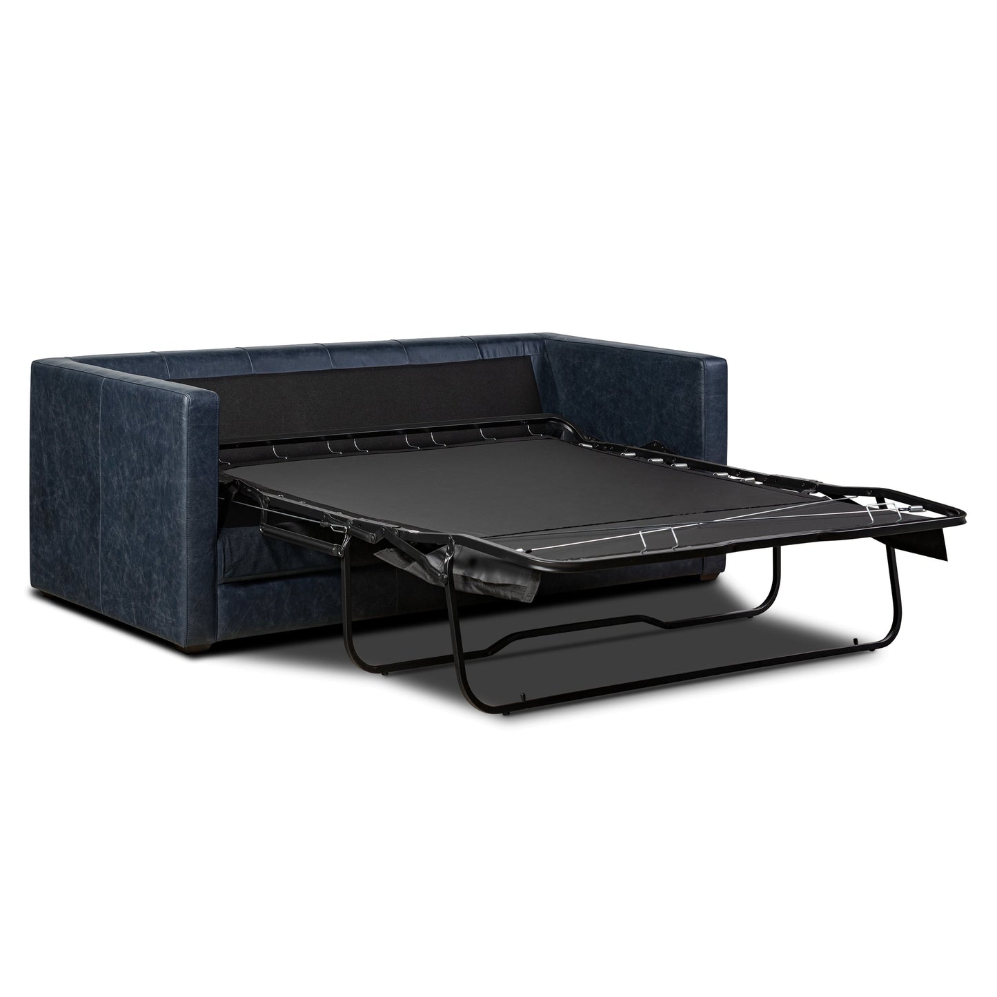 Canapé-lit convertible gigogne en cuir Napa 82 de Poly &amp; Bark - Cuir italien véritable pleine fleur