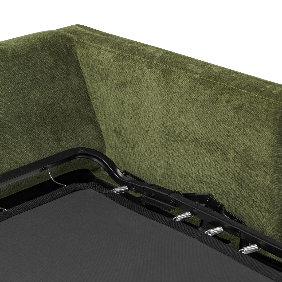 Canapé-lit gigogne Poly and Bark Napa 82 en vert vieilli