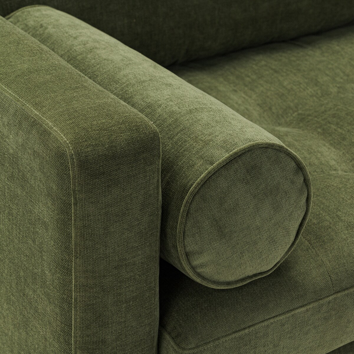 Canapé-lit gigogne Poly and Bark Napa 82 en vert vieilli