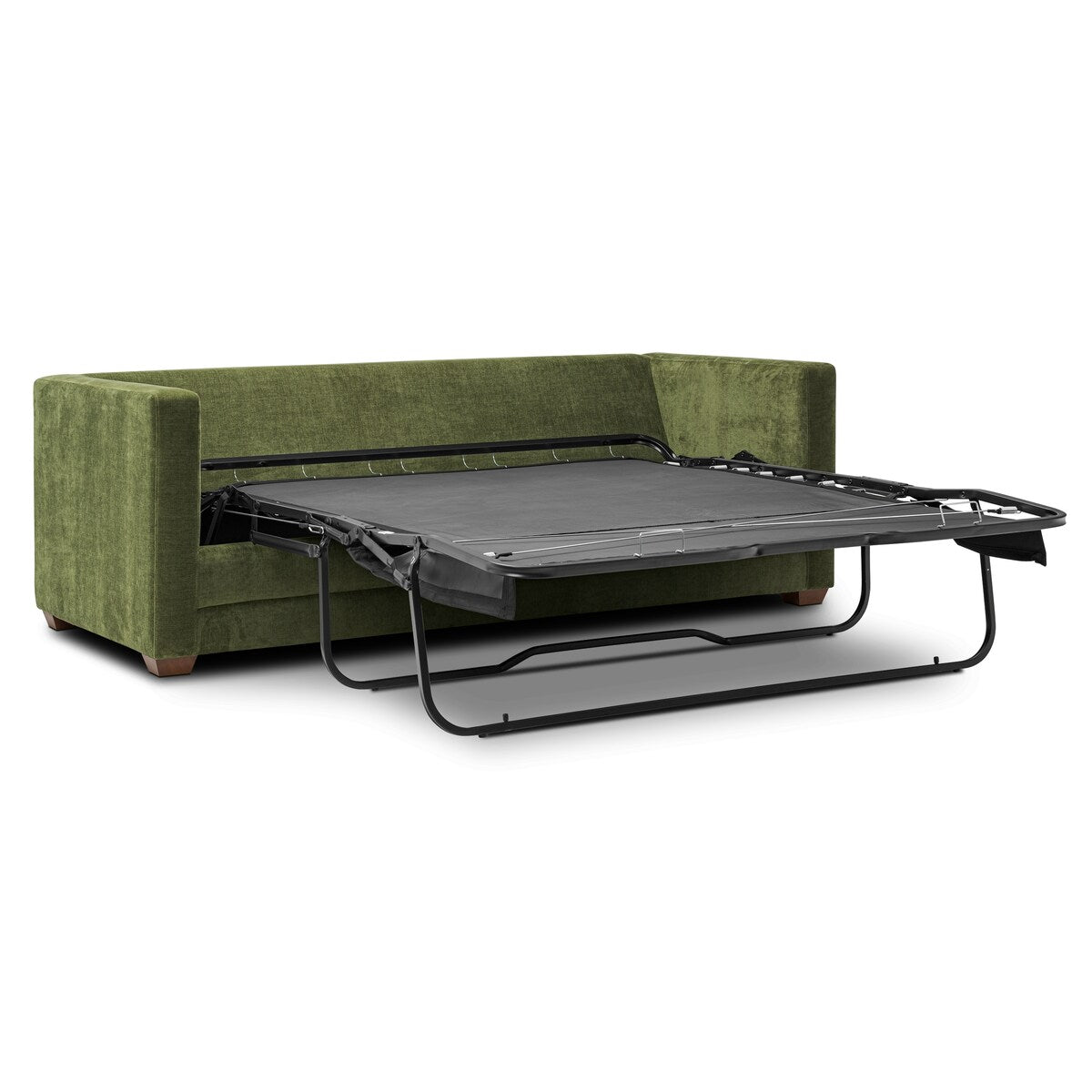 Canapé-lit gigogne Poly and Bark Napa 82 en vert vieilli