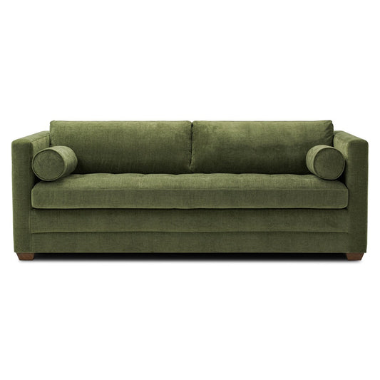 Canapé-lit gigogne Poly and Bark Napa 82 en vert vieilli