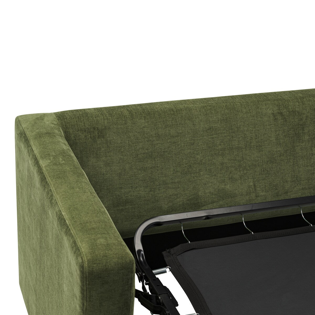 Canapé-lit gigogne Poly and Bark Napa 82 en vert vieilli