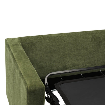 Canapé-lit gigogne Poly and Bark Napa 82 en vert vieilli