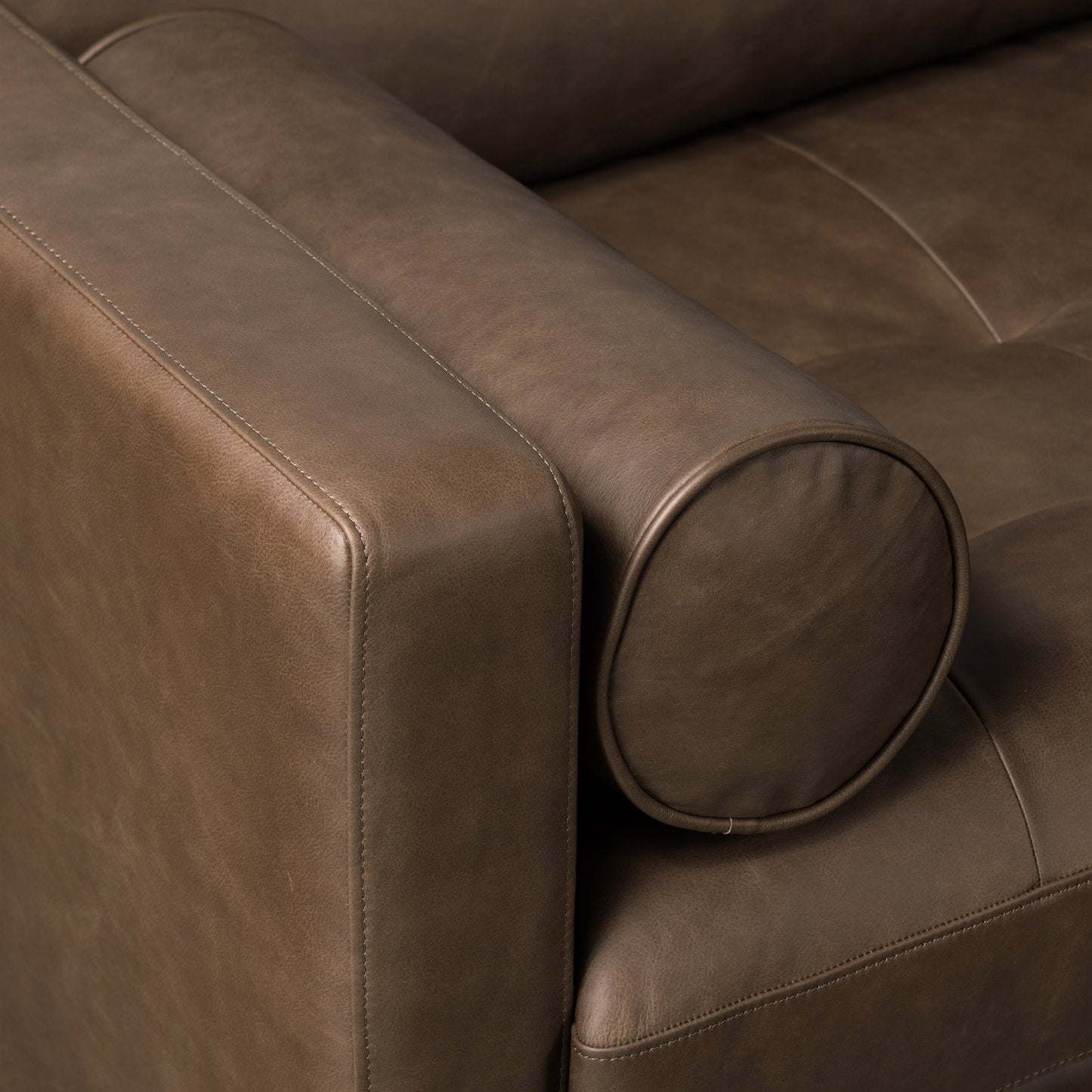 Canapé Poly &amp; Bark Napa 88.5 - Cuir italien véritable