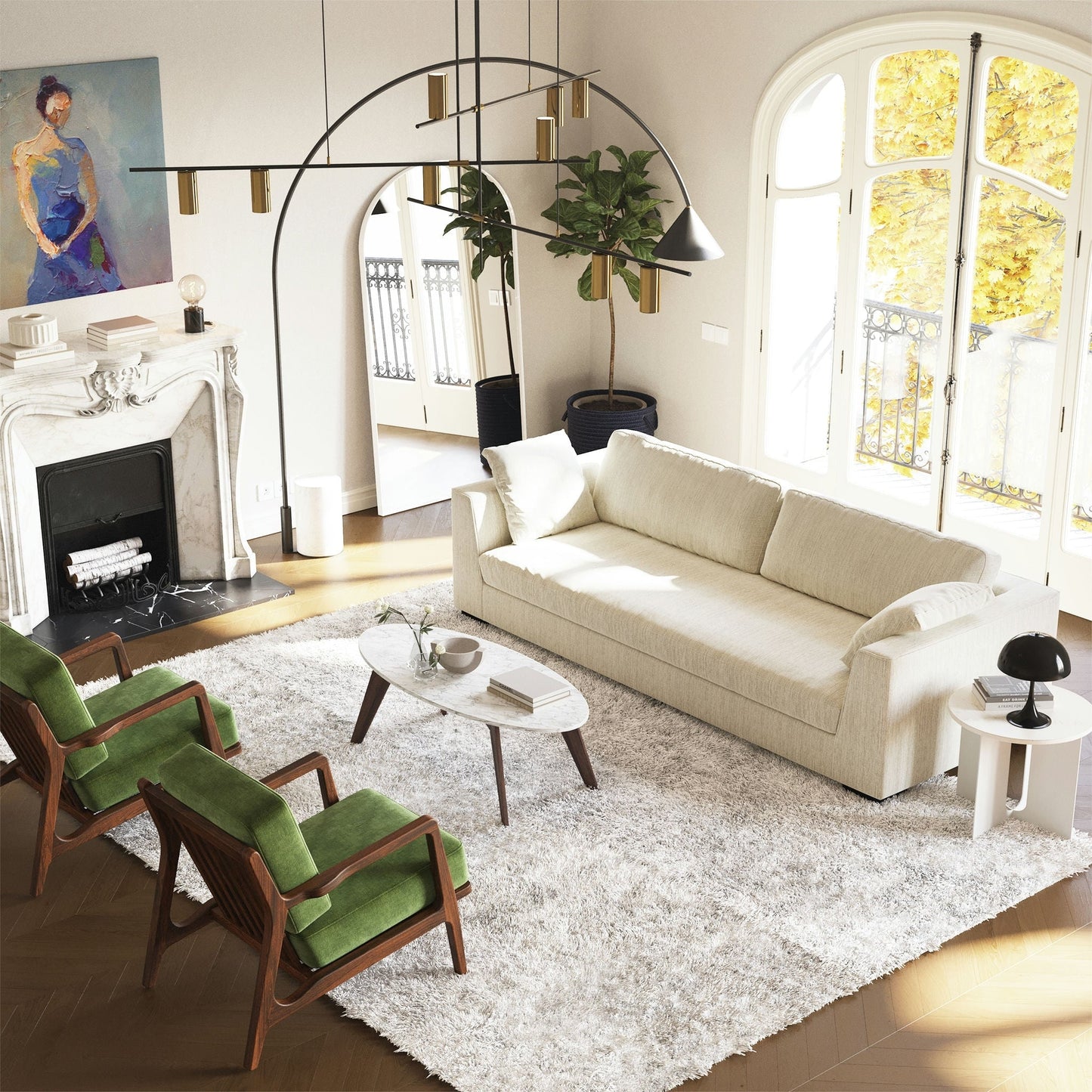 Canapé Capri 99 en tissu Poly &amp; Bark - Tissu performant (résistant aux taches et aux éclaboussures)