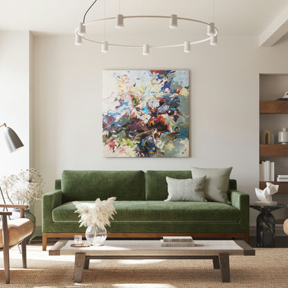 Canapé Poly &amp; Bark Zyon 90 en velours vert vieilli