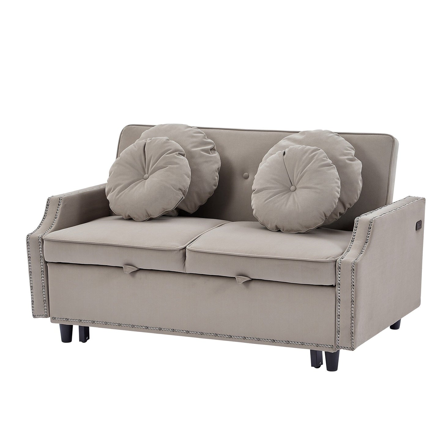 Canapé-lit réglable en polyester avec ports USB