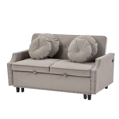 Canapé-lit réglable en polyester avec ports USB