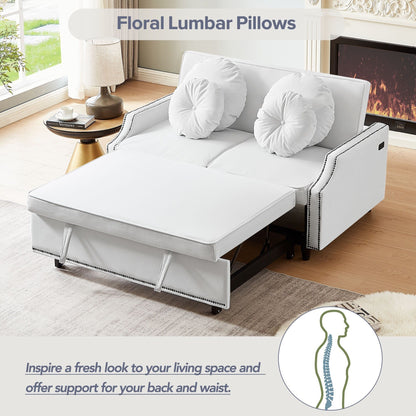 Canapé-lit réglable en polyester avec ports USB