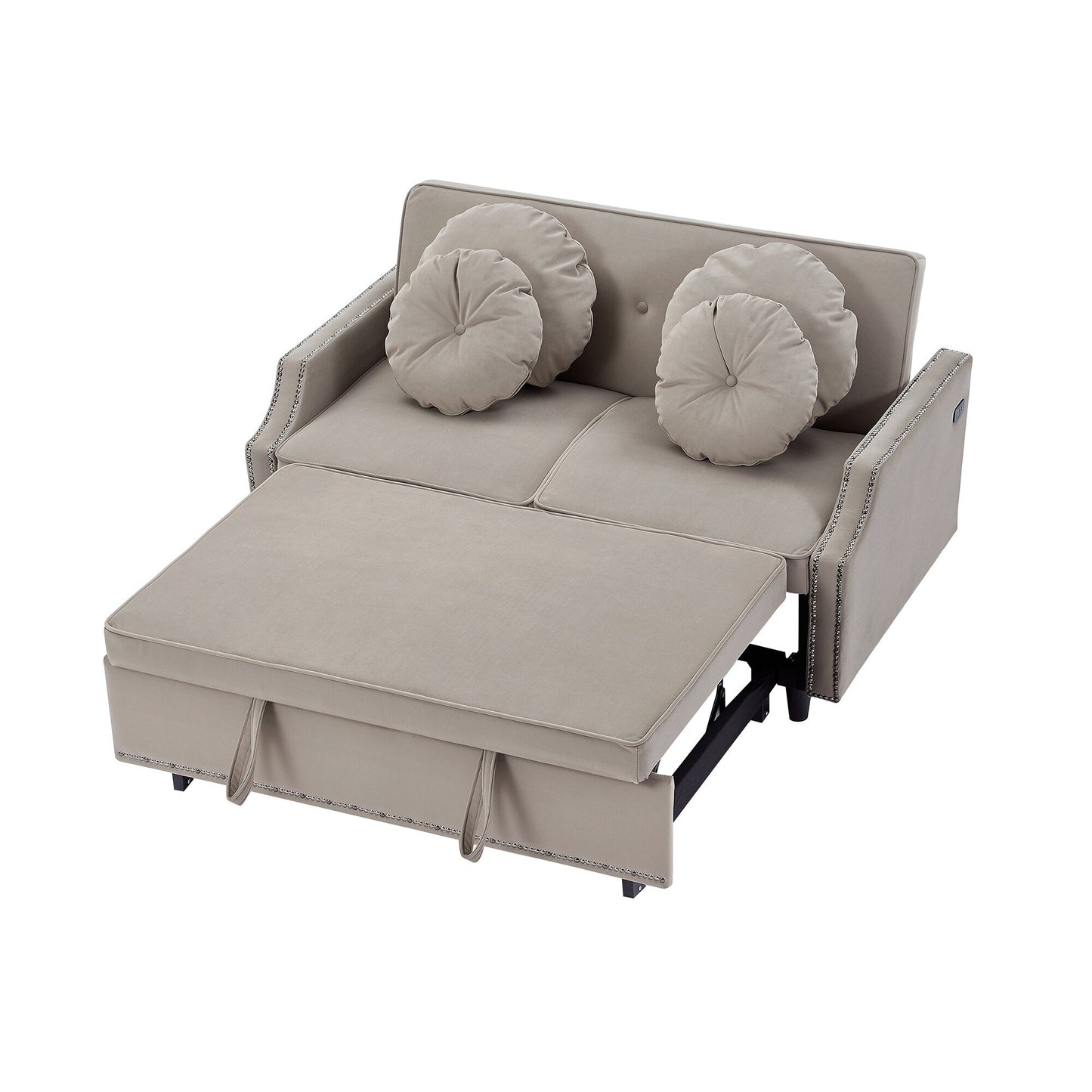 Canapé-lit réglable en polyester avec ports USB