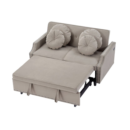 Canapé-lit réglable en polyester avec ports USB