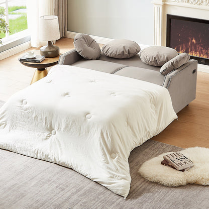 Canapé-lit réglable en polyester avec ports USB