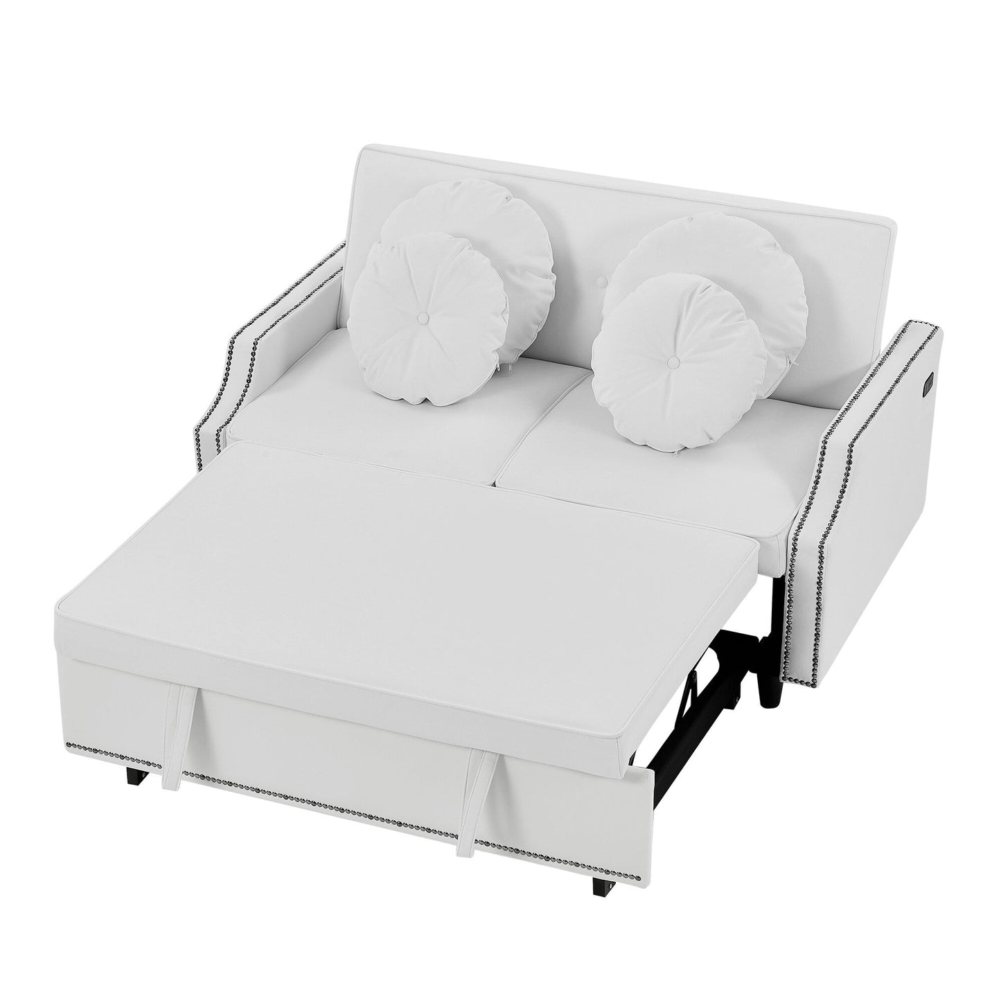 Canapé-lit réglable en polyester avec ports USB