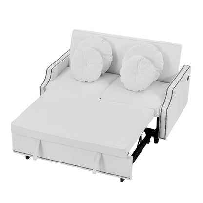 Canapé-lit réglable en polyester avec ports USB