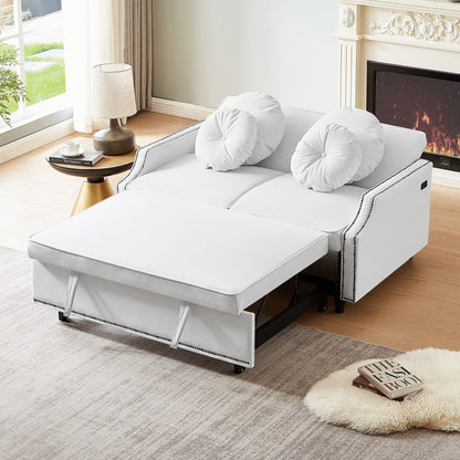 Canapé-lit réglable en polyester avec ports USB