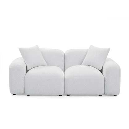 Canapé modulable en polyester avec cadre en bois