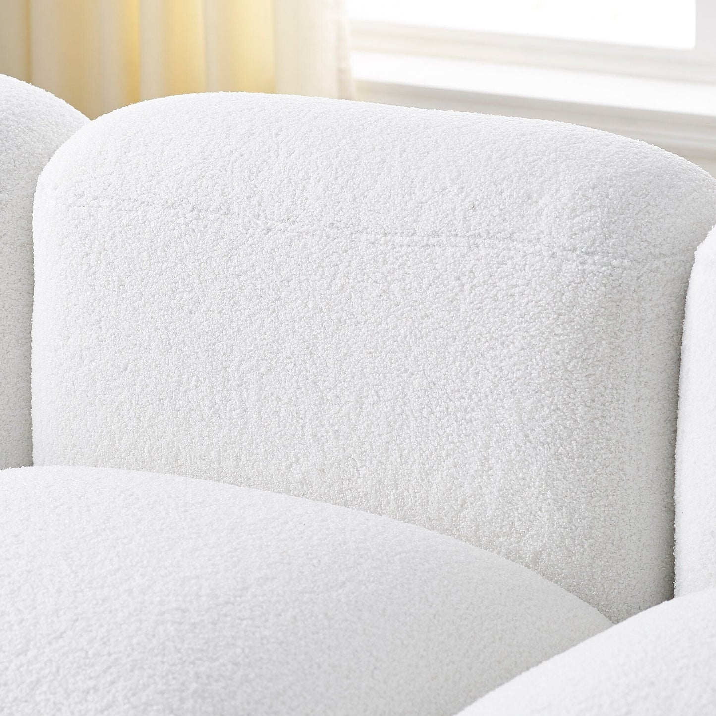 Canapé modulable en polyester avec cadre en bois