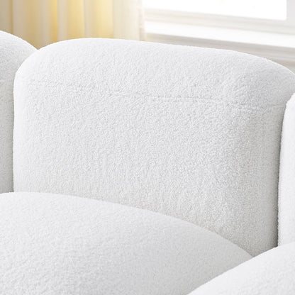 Canapé modulable en polyester avec cadre en bois